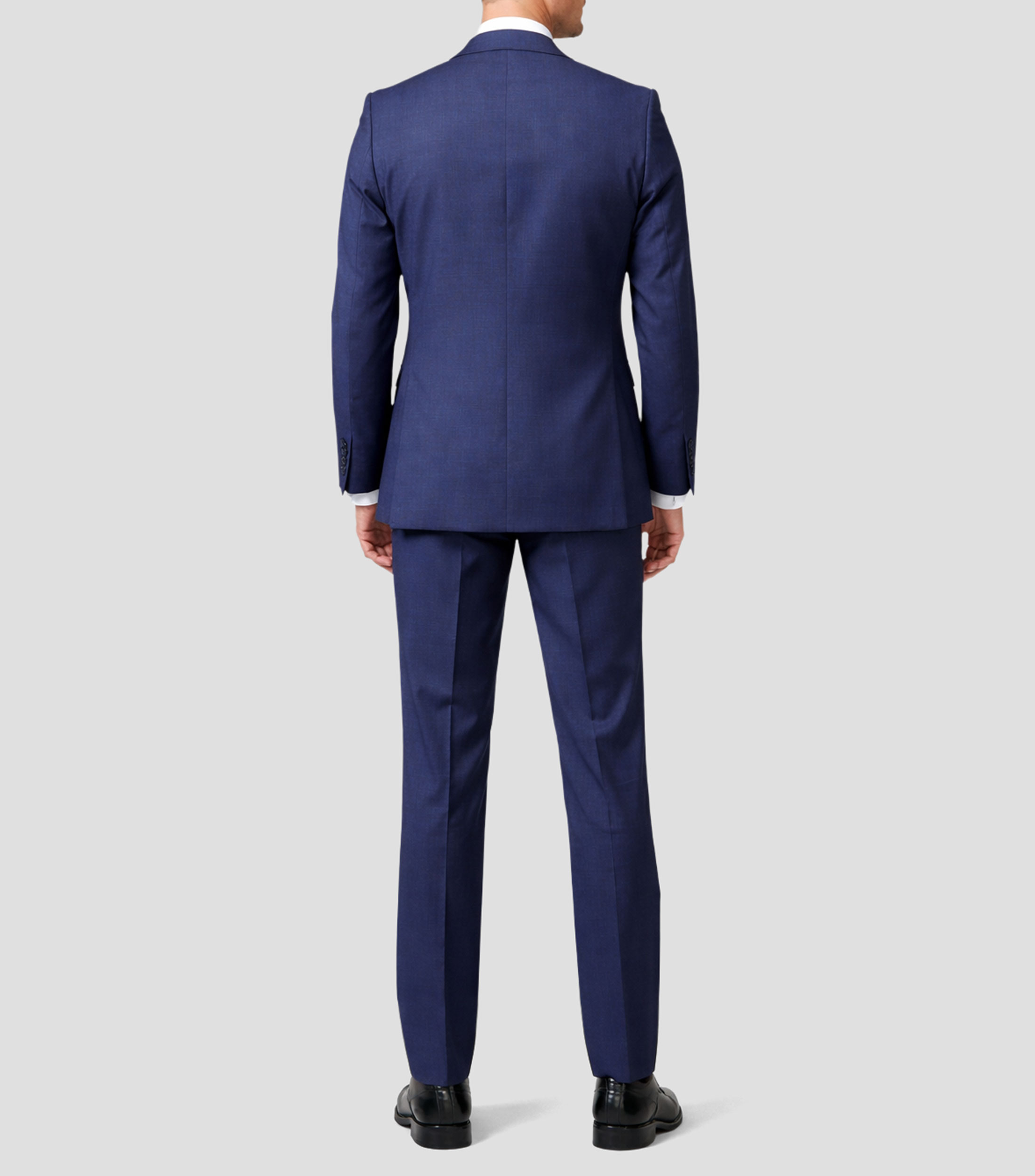 Traje de corte regular con cuadros Hombre